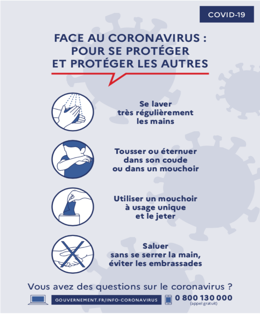 Face au coronavirus pour se protéger et protéger les autres