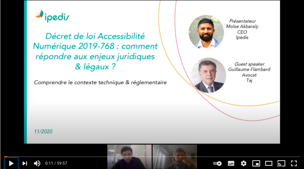 image capturé dans le video décret de la loi accessibilité 2019 - 768