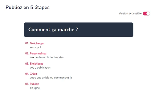 comment ca marche? avec version accessible